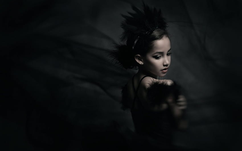 Piccolo cigno nero, ragazza, cigno nero, bambino, copil, ballerina Sfondo HD
