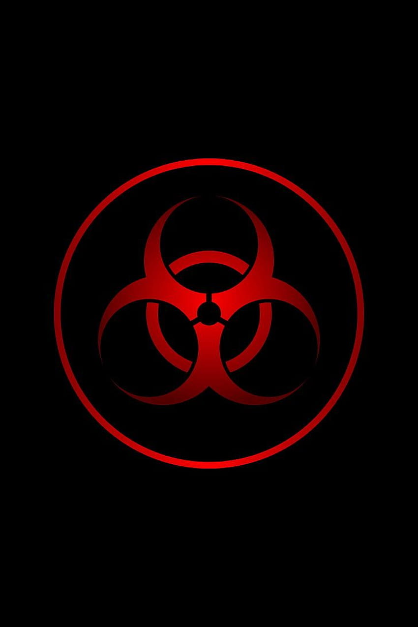 : radiation, sign, symbol, red, black HD phone wallpaper