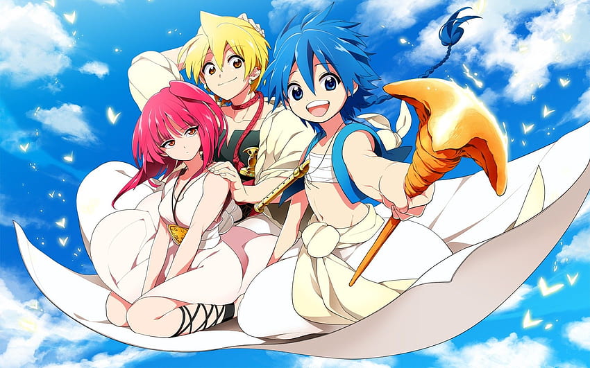 anime, Magi, The, Labyrinth, Of, Magic, Morgiana, Aladdin, magi, Saluja, Alibaba / and Mobile Background HD wallpaper