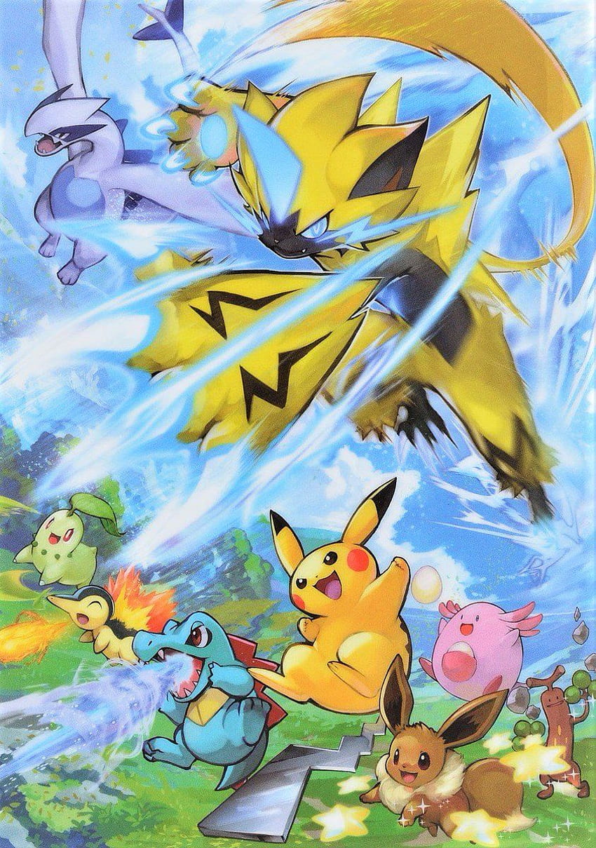 Poké - Pokeshopper : HQ Pokémon artwork illustration for Movie 21 promotion featuring Lugia and Zeraora, Pokemon Zeraora HD phone wallpaper