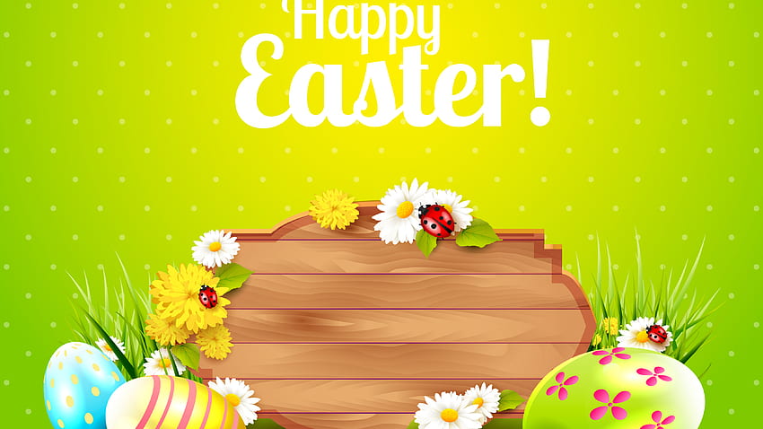 Green Easter Painting Art Greeting Card Happy Easter HD wallpaper