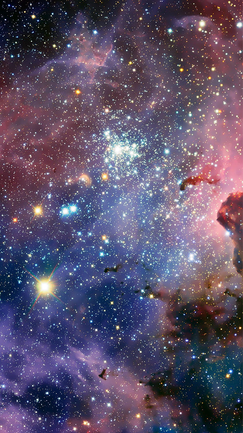 Fantasy Shiny Glitter Nebula Starry Outer Space HD phone wallpaper