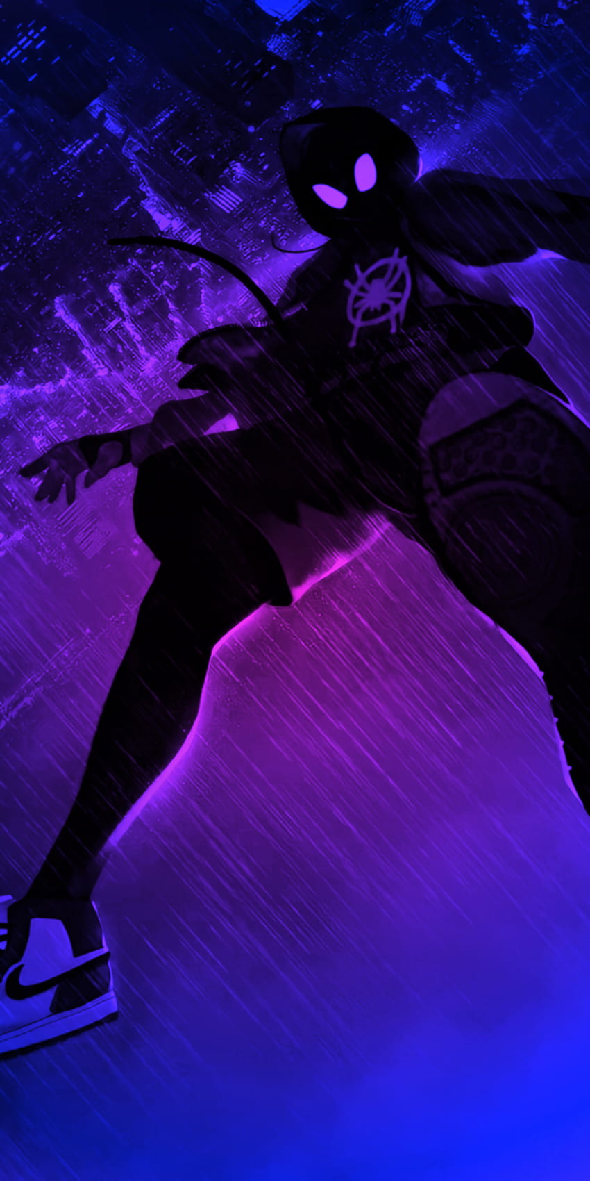 Spiderman, violeta, azul fondo de pantalla del teléfono