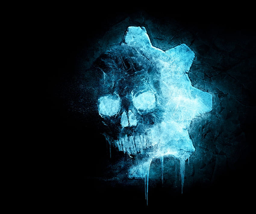 Skull, gears of wars, game art HD wallpaper