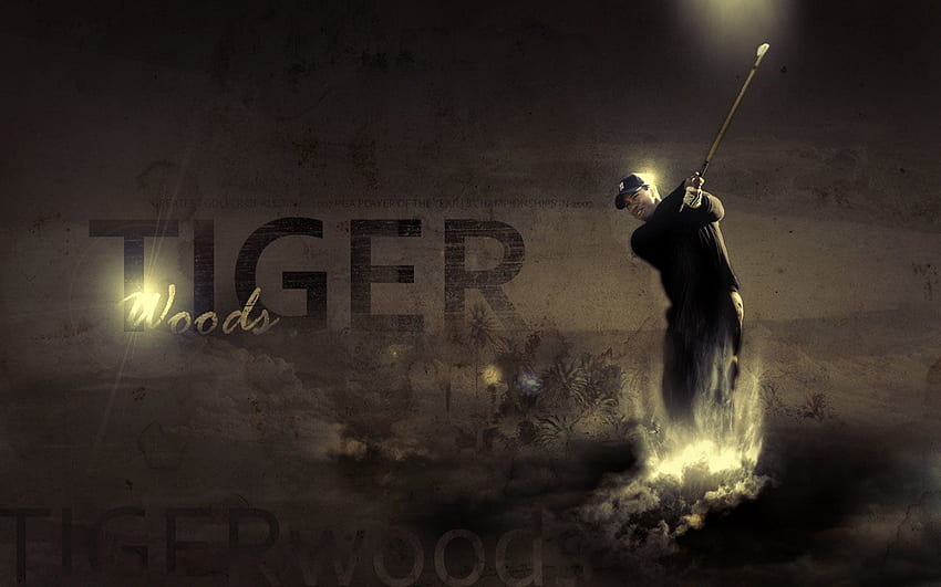 Tiger Woods i tło - Tapeta HD