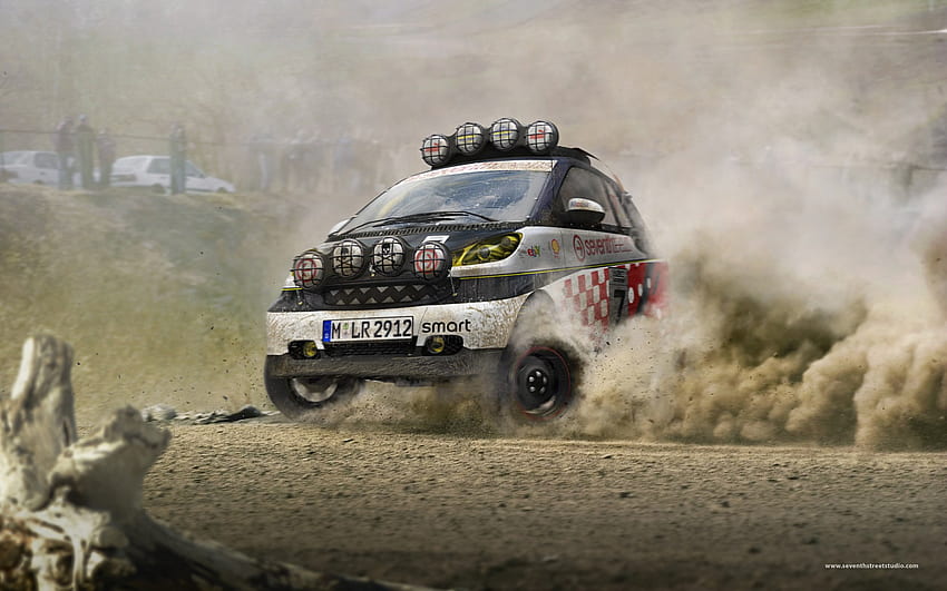 Smart Rally Race, carro, smart, deserto, auto, rali, corrida papel de parede HD