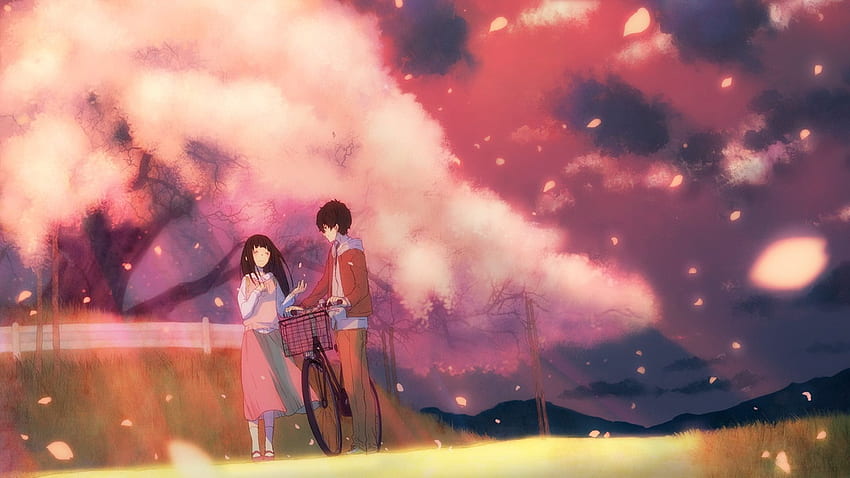 Sakura Couple - Kawaii, paysage d'anime rose Fond d'écran HD