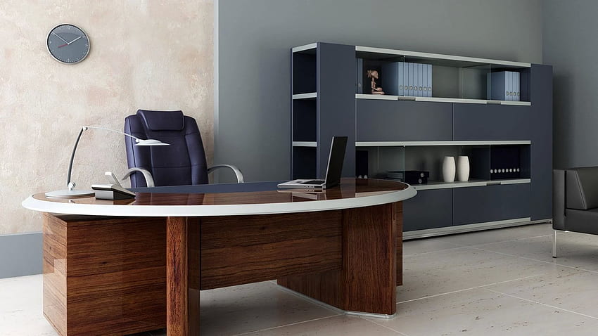 kamar, kantor, meja, kursi, rak latar belakang layar lebar 16:9 Wallpaper HD