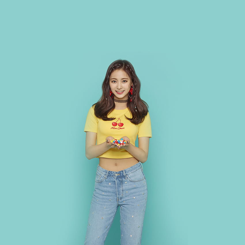 Kpop Girl Blue Candy Twice Smile HD phone wallpaper