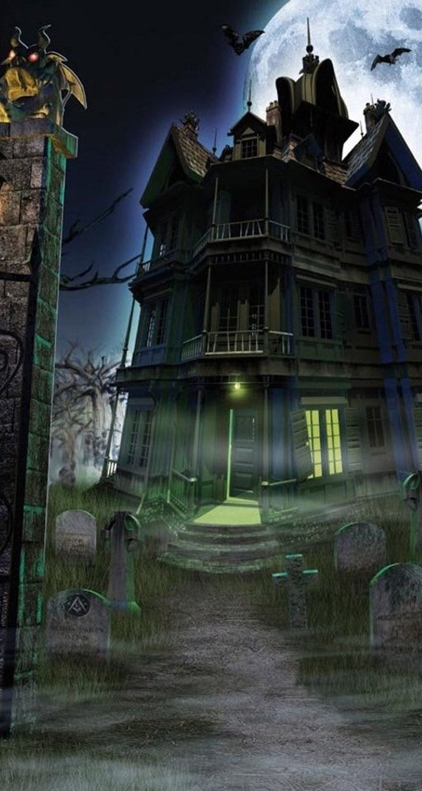Happy Halloween, Haunted House iPhone HD phone wallpaper