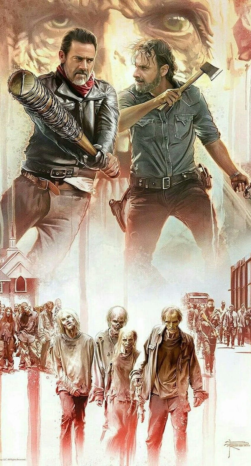 Twd Negan Vs Rick, The Walking Dead Rick HD phone wallpaper
