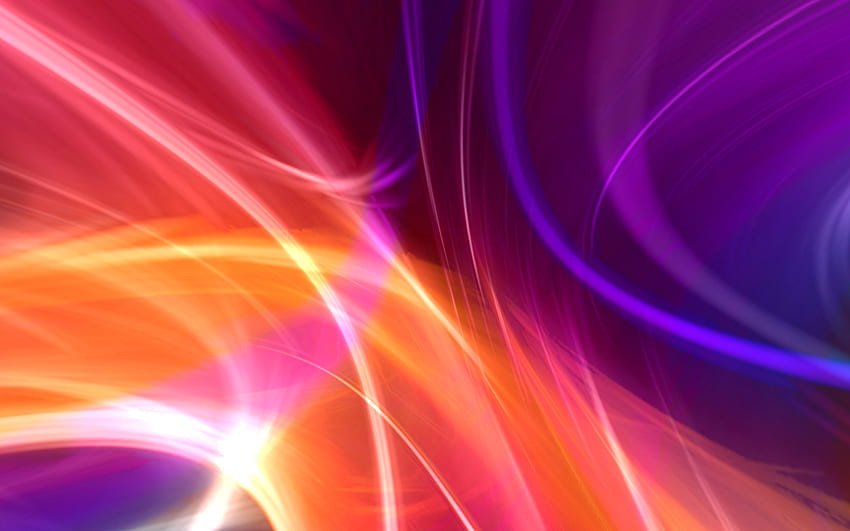 Hintergrund mit lila orangen Neonlinien, Neon Blue Purple HD-Hintergrundbild