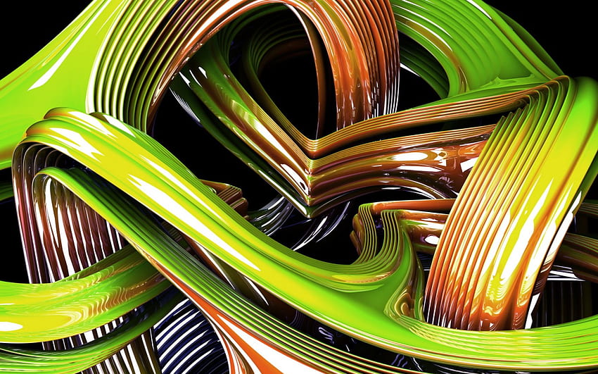 Green n Orange, abstract, green, graphics, texture, orange HD wallpaper
