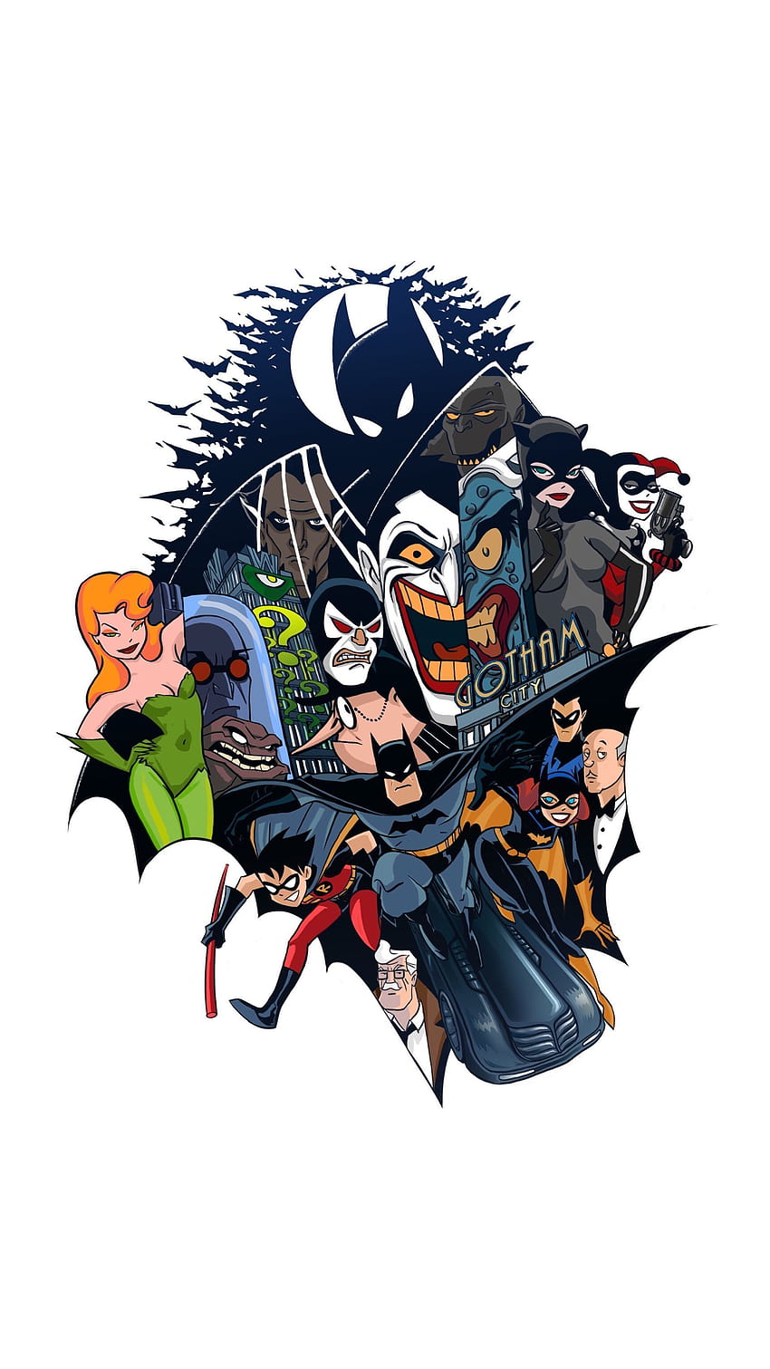 Batman Cartoon iPhone, Batman lustiges iPhone HD-Handy-Hintergrundbild