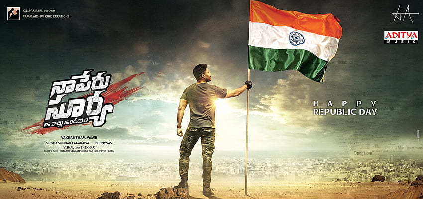 Allu Arjun Naa Peru Surya Naa illu India Movie First Look ULTRA, Surya The Soldier 高画質の壁紙