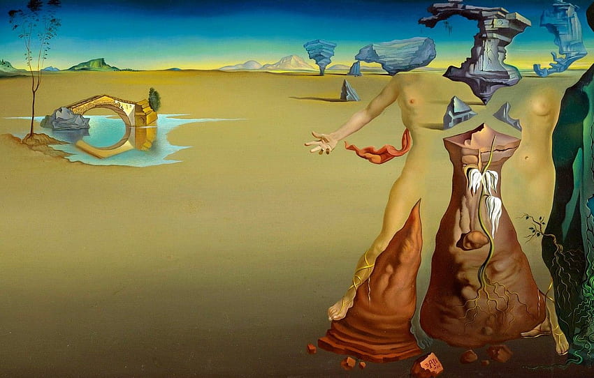 surréalisme, , Salvador Dali, Salvador Dali, Oasis, Salvador Dalí Fond d'écran HD