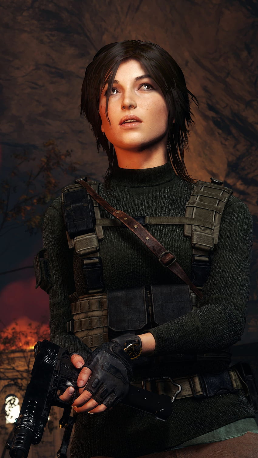 Lara croft, Rise of the Tomb Raider fondo de pantalla del teléfono