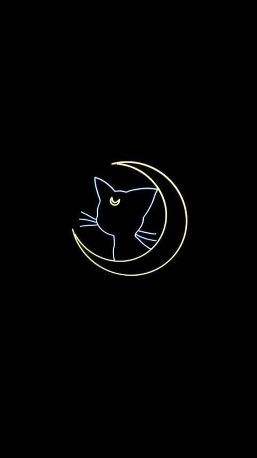 Bulan Kucing Hitam, Kucing Hitam Estetis wallpaper ponsel HD
