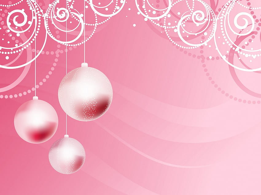 Magic Pink Glow, Kugeln, Rosa, Urlaub, Liebe, Weihnachten, Ornament, sanft HD-Hintergrundbild