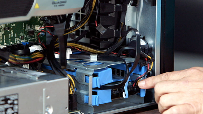 Computerkomponenten und Peripheriegeräte für IT-Techniker, Teile HD-Hintergrundbild