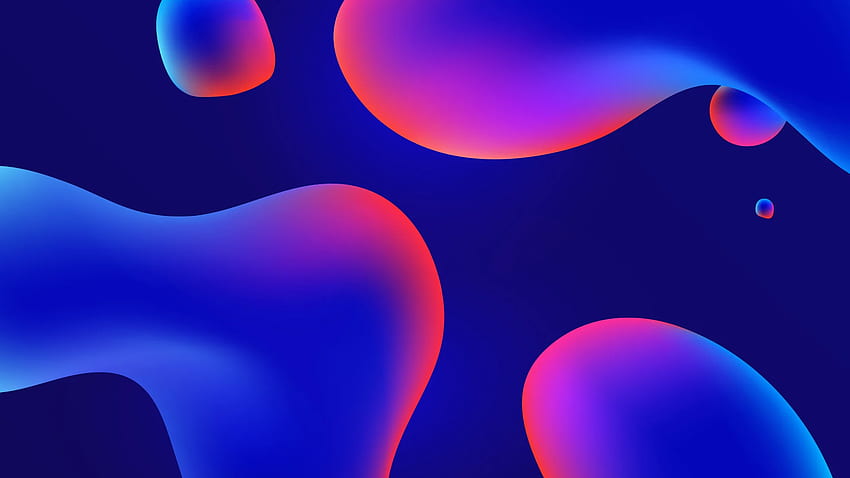 digital art, neon, bubbles, abstract, gradient, , , background, 3bcbc6, Neon Gradient HD wallpaper