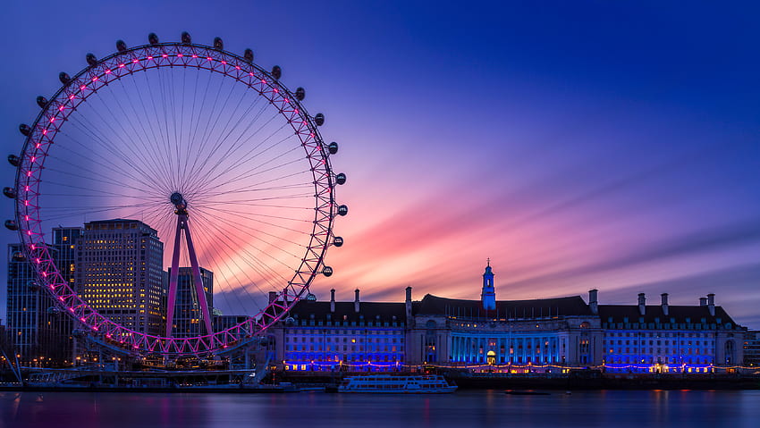 Dawn At The London Eye , graphy, , , Background, and , London Nature HD wallpaper