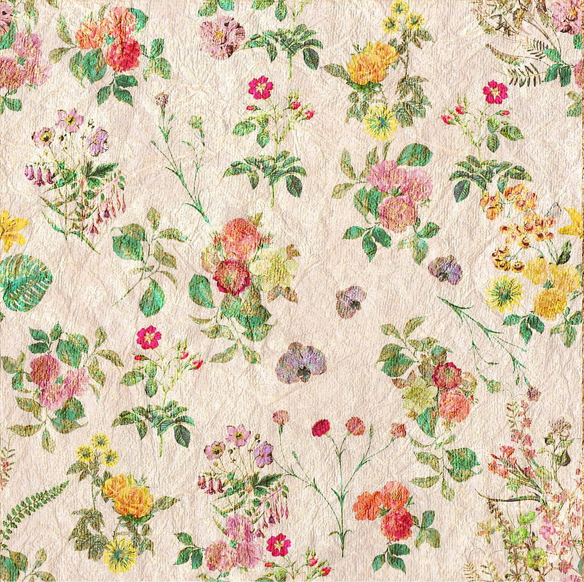 Vintage Flowers Pattern Stock - Public Domain, Old Floral HD wallpaper