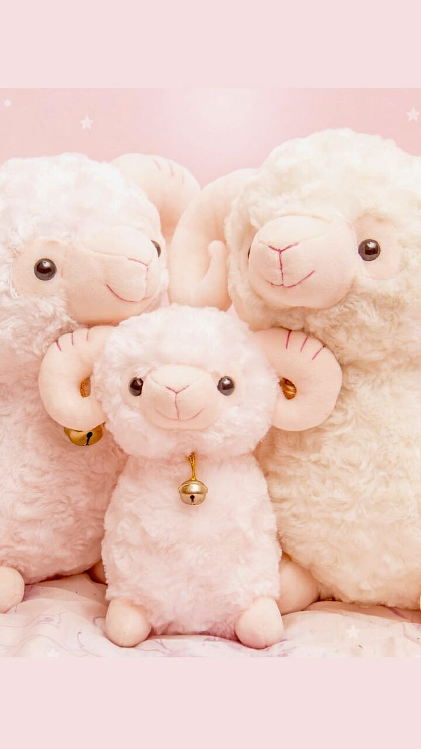 background, bell, chime, girl, iphone, kawaii, lamb, pastel, plush, plush toy, sheep, soft toy, still life, style, toy, toys, , , we heart it, iphone, cute toy, pastel color, iphone HD phone wallpaper