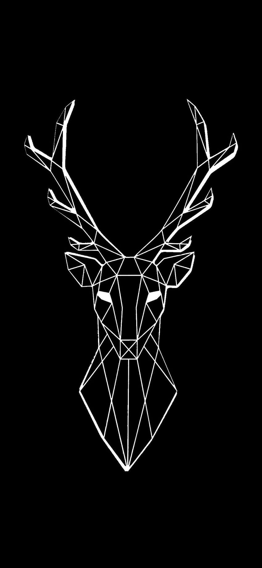iPhone X : 35 Great For An AMOLED Screen. Deer , Dark iphone, Black phone, Deer Drawing HD phone wallpaper