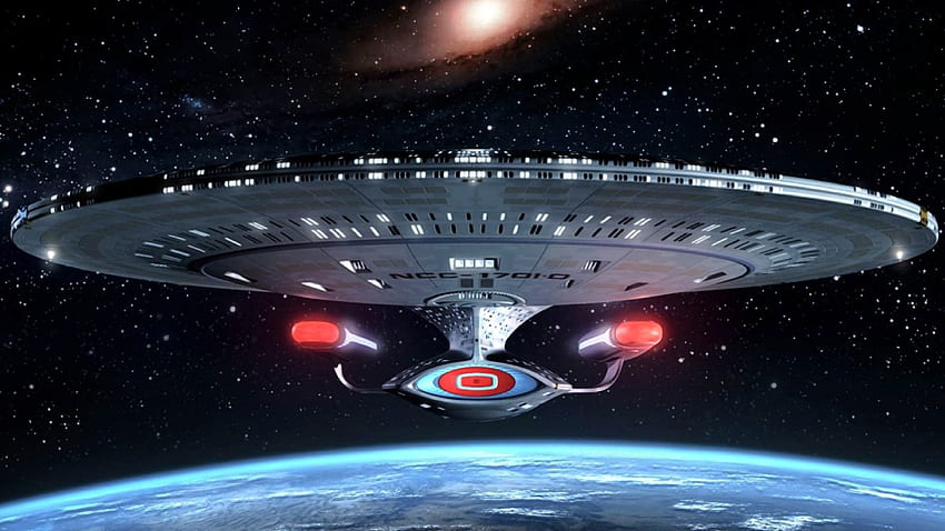 NCC - 1701 Enterprise D, космос, звезден път, космически кораб, филм HD тапет