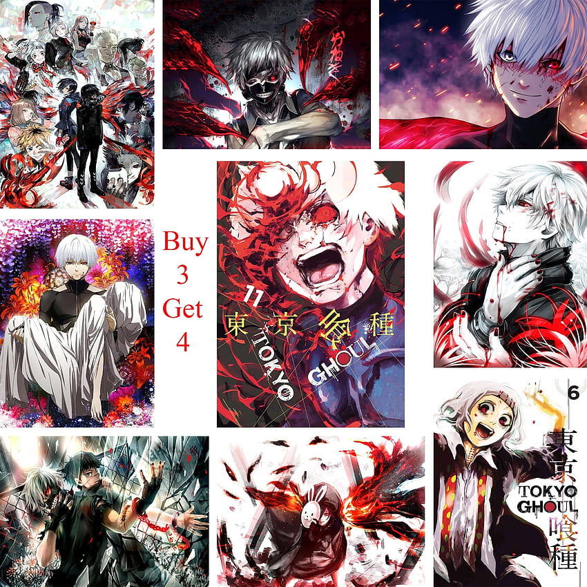 Tokyo Ghoul Anime Posters White Coated Paper Prints Clear Home Decoration Livingroom Bedroom Bar Home Art Brand. home art. home decoranime poster, Tokyo Ghoul Collage HD phone wallpaper