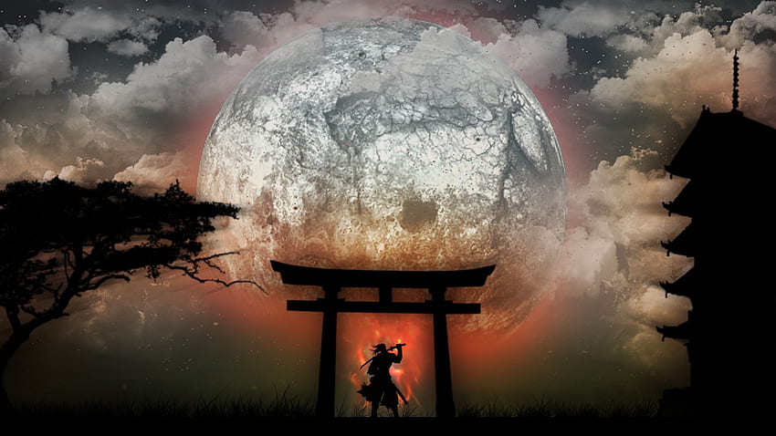 Japan Moon, Traditional Japanese Samurai HD wallpaper | Pxfuel