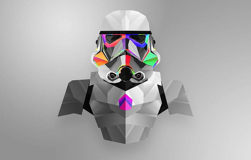 Minimalisme, Star Wars, Helm, Tentara, Serangan, Stormtrooper, Star Wars, Stormtrooper untuk , bagian минимализм, Helm Star Wars Wallpaper HD