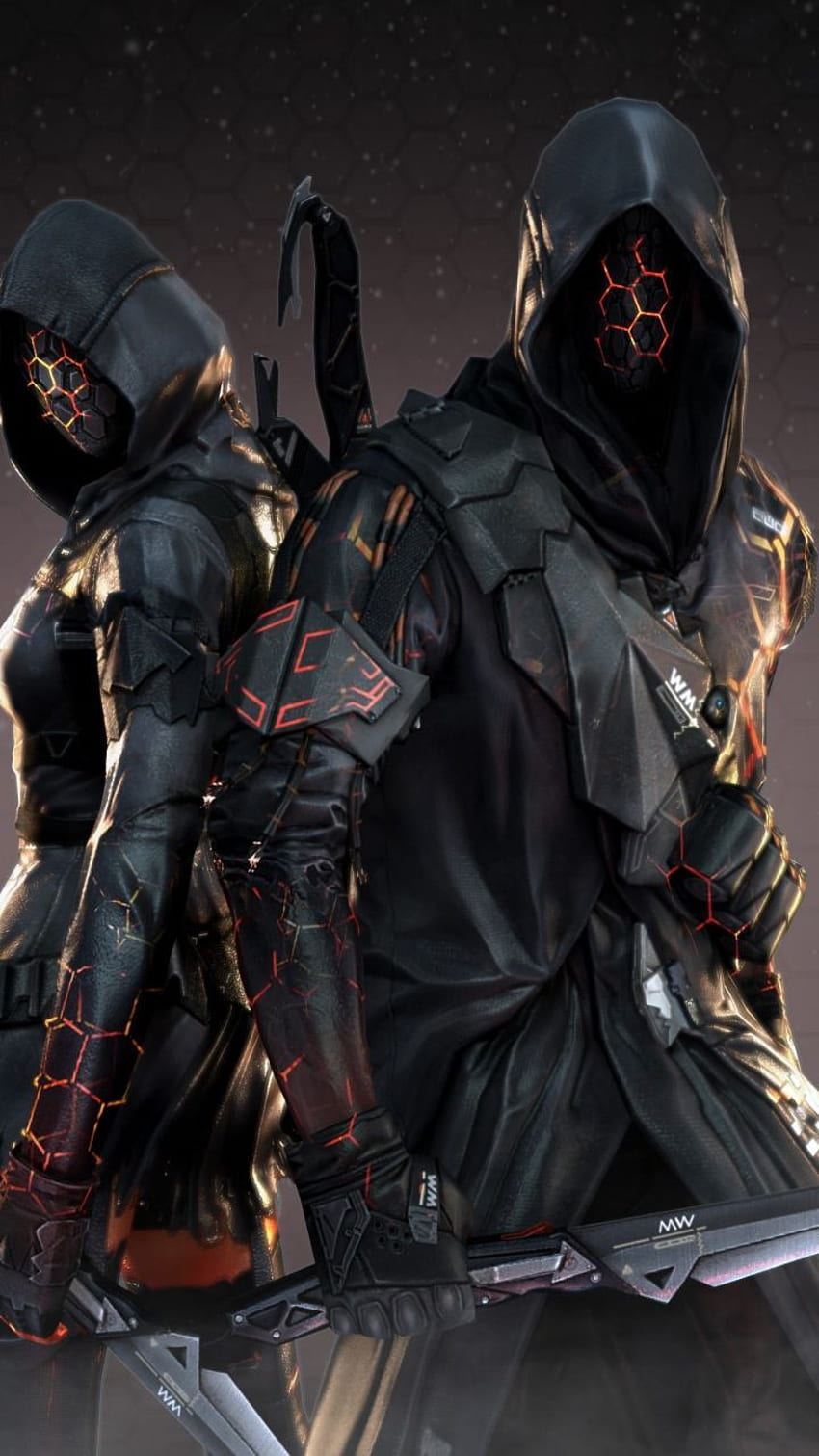 Crossfire, nowoczesny garnitur, gra online, żołnierz, . Grafika koncepcyjna science fiction, postacie z grafiki koncepcyjnej, postać z Cyberpunka, współczesny ninja Tapeta na telefon HD
