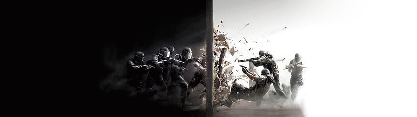 Made A Dual Monitor Out Of The Main R6 Promotional, Military Dual Screen HD wallpaper