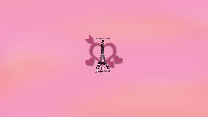 france, pink, heart, eiffel, Pink Paris HD wallpaper