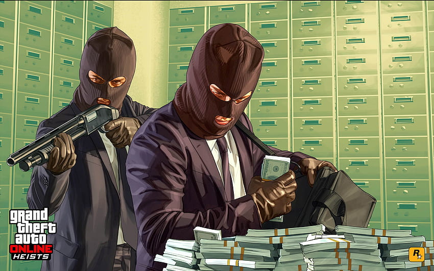 Bank Heist - Actualización en línea de GTA 5 - . Arte de grand theft auto, Grand theft auto, Gta en línea fondo de pantalla