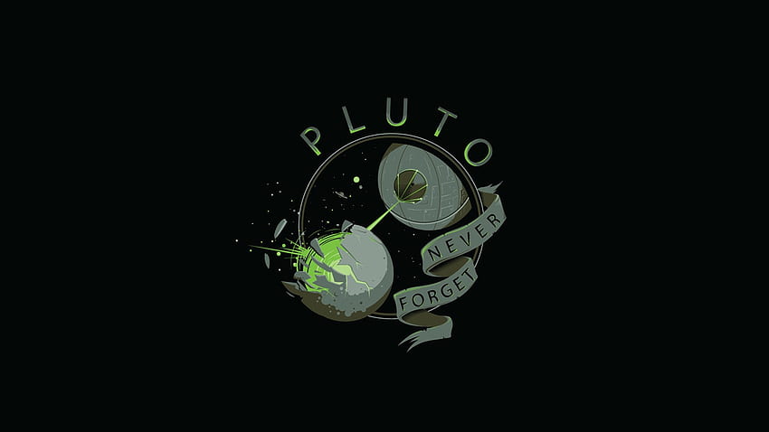 abstrakt Star Wars minimalistisch Todesstern Pluto solide simpel einfach Weltraum – Weltraumsterne HD-Hintergrundbild