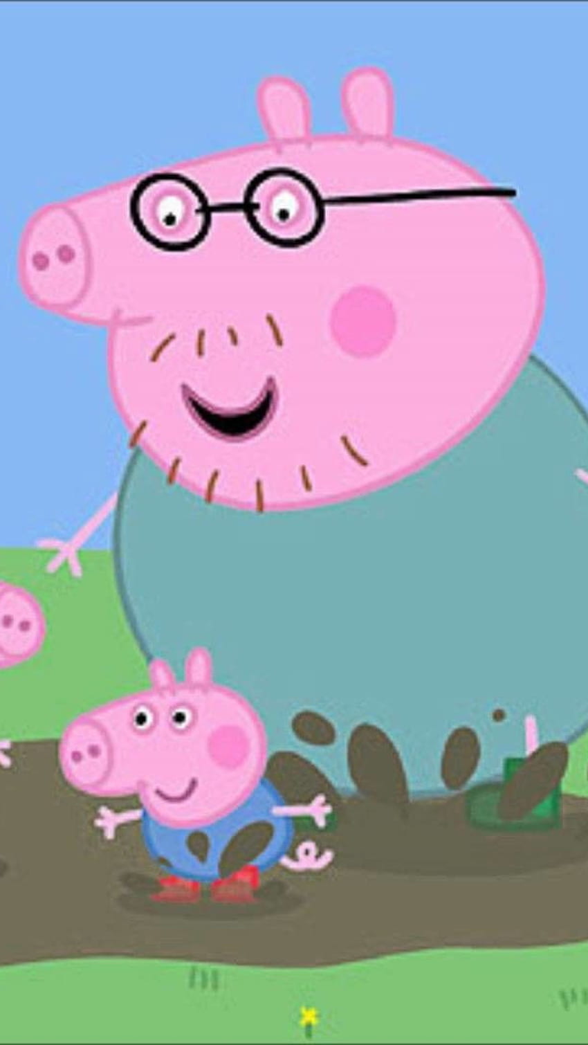 George pig and father pig, peppa pig, george pig, father pig, cartoon HD  phone wallpaper | Pxfuel