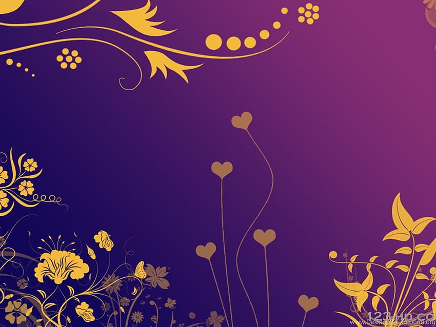 Purple Gold Lovely Background, Purple & Gold HD wallpaper