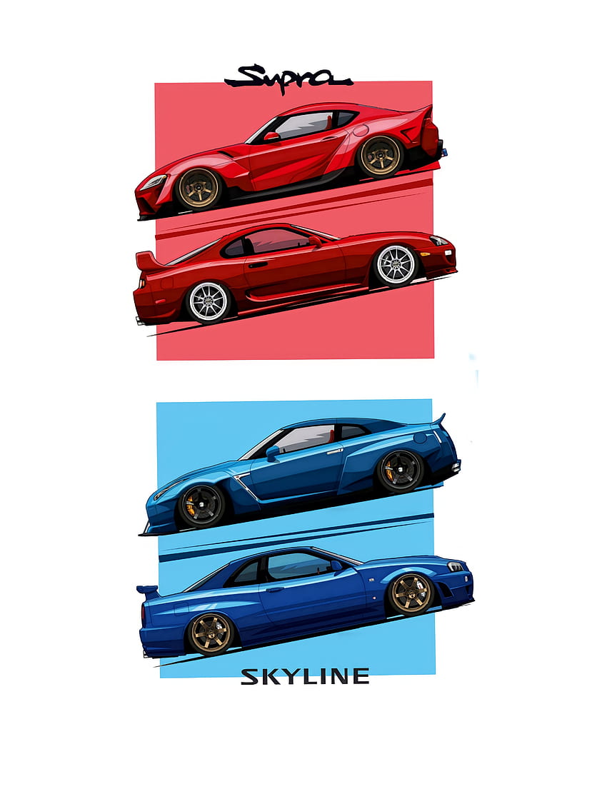 Supra/Skyline, cars, carreras, autos HD phone wallpaper