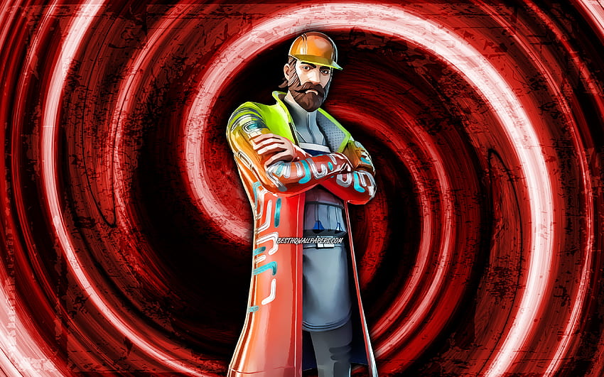 Synth, red grunge background, Fortnite, vortex, Fortnite characters ...