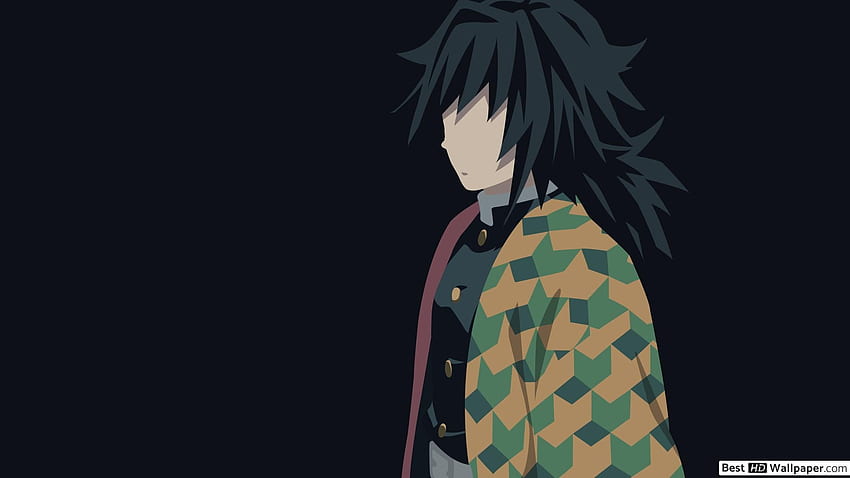 Demon Slayer Giyuu Tomioka Minimalist, Minimalist Anime HD wallpaper ...