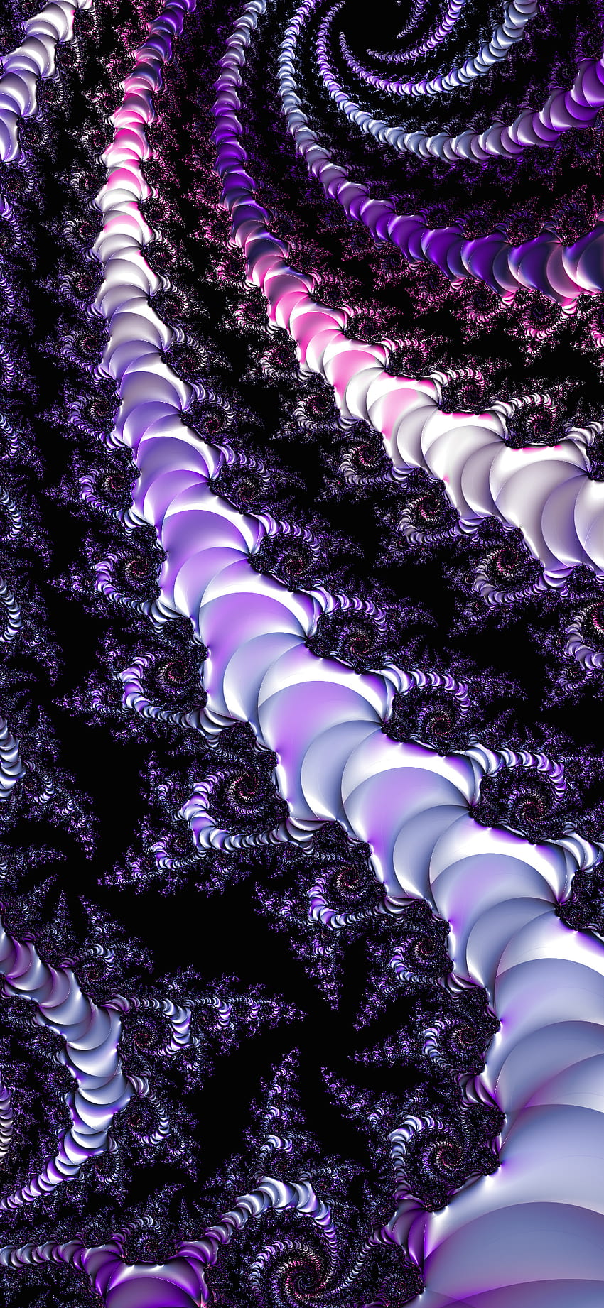 Purple fantasy, fractal, abstract, digitalart HD phone wallpaper