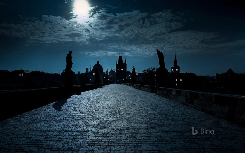 Карлов мост над река Вълтава в Прага, Чехия - Bing , Прага Карлов мост HD тапет