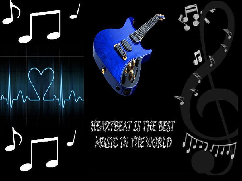 Musik Cinta, detak jantung, musik, cinta, catatan musik Wallpaper HD