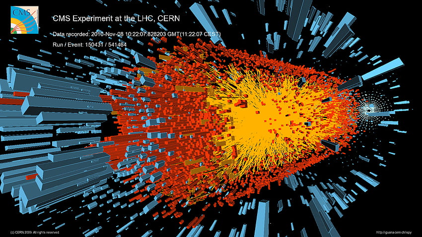CMS collision events: first lead ion collisions - CERN Document Server, Particle Collision HD wallpaper
