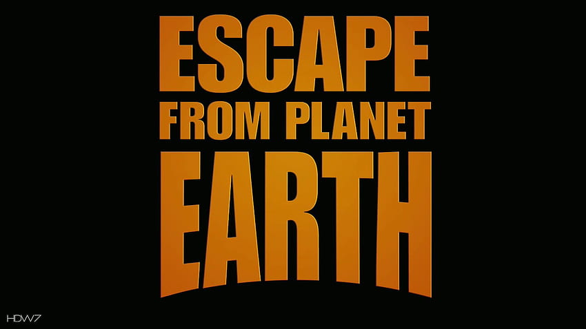 Flucht vom Planetenerde-Logo. Galerie HD-Hintergrundbild
