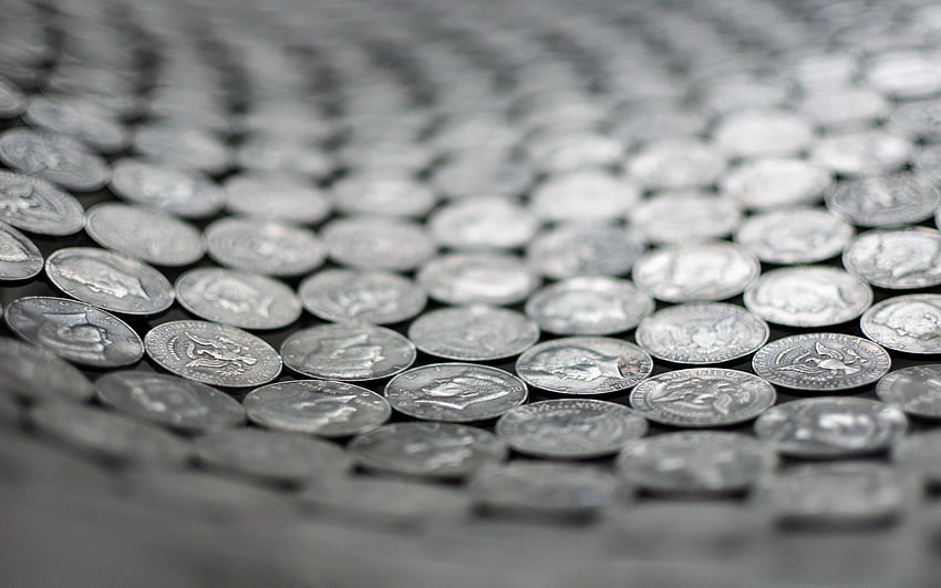 Coins, Money Black and White HD wallpaper
