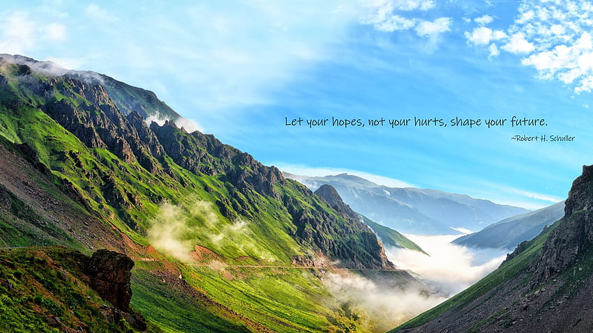 Let your hopes not your hurts shape your future, Future Nature HD wallpaper